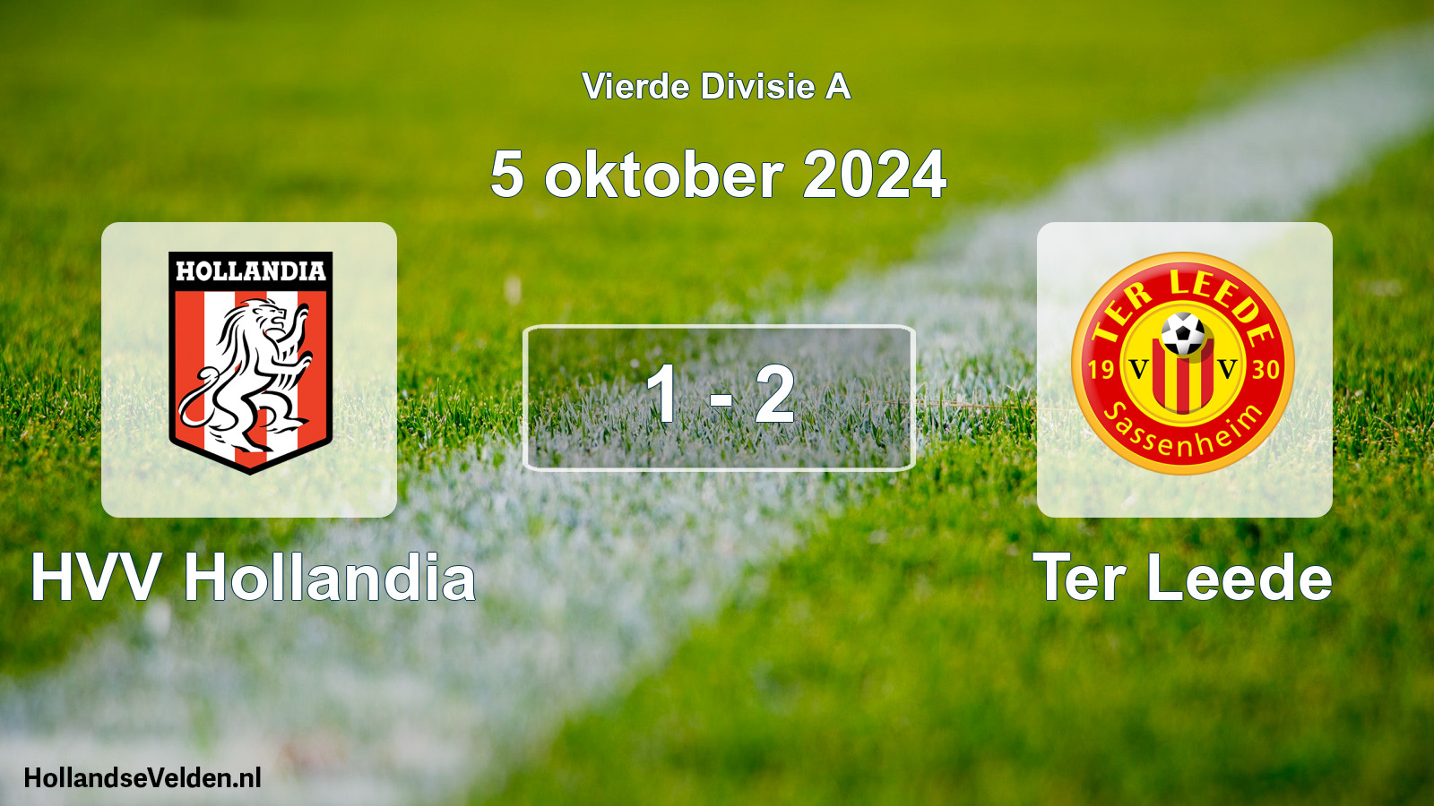 Gespeelde wedstrijd: HVV Hollandia - Ter Leede 1 - 2 (5 oktober 2024)