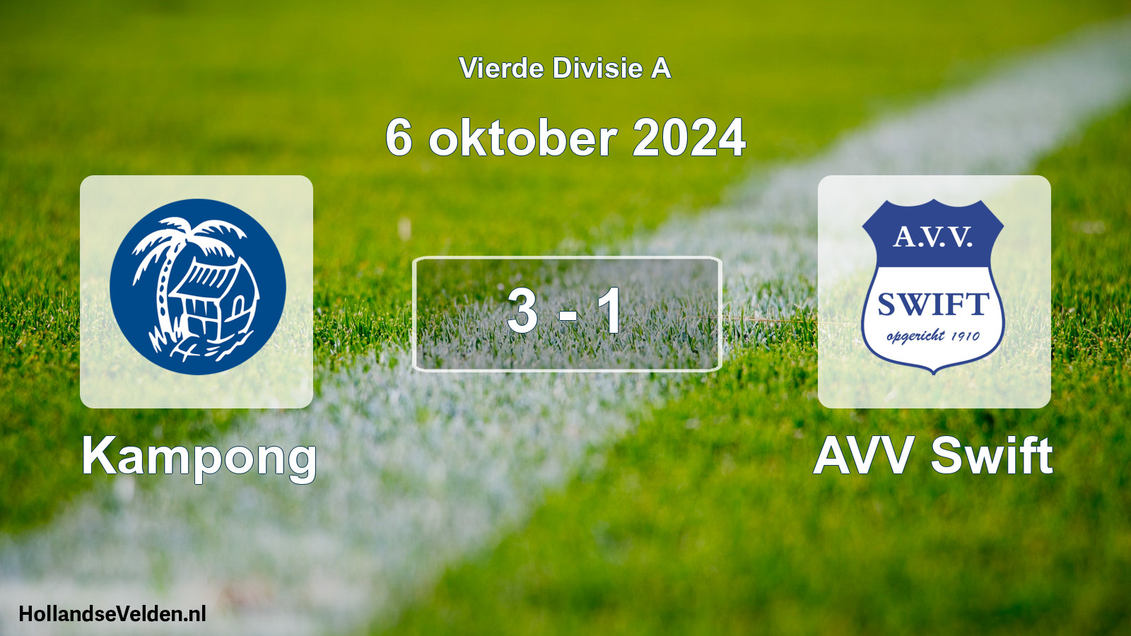 Gespeelde wedstrijd: Kampong - AVV Swift 3 - 1 (6 oktober 2024)