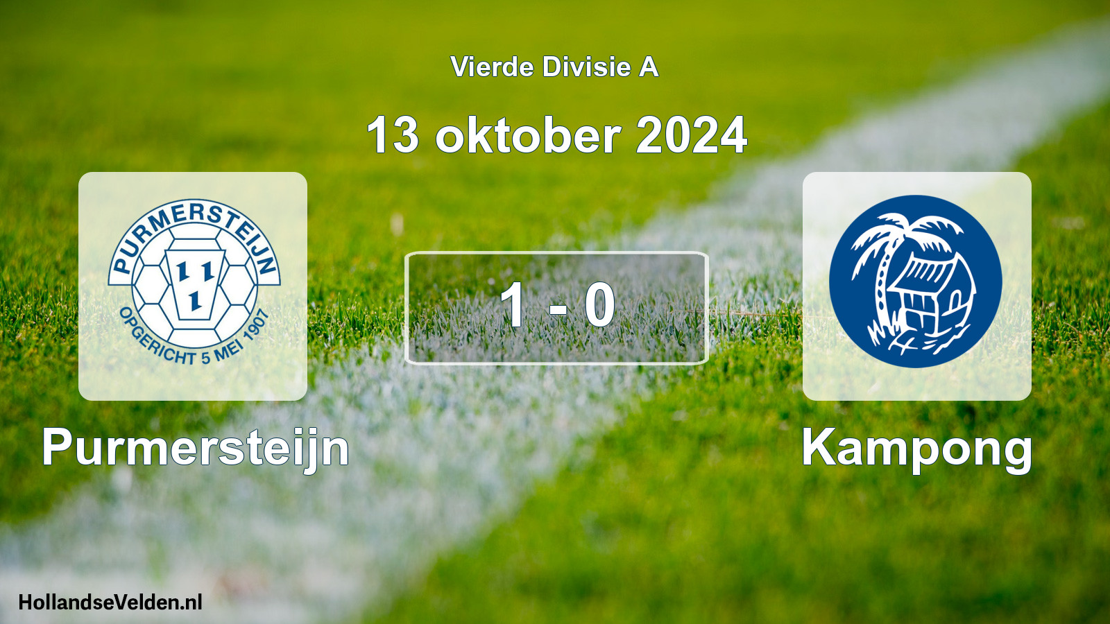 Gespeelde wedstrijd: Purmersteijn - Kampong 1 - 0 (13 oktober 2024)