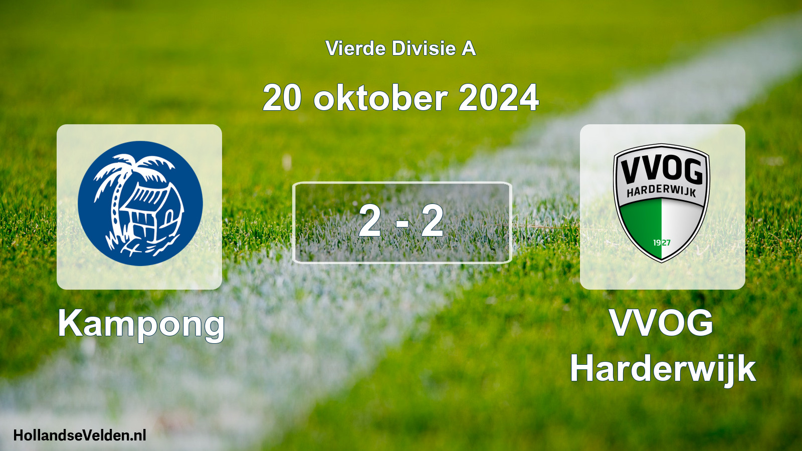 Gespeelde wedstrijd: Kampong - VVOG Harderwijk 2 - 2 (20 oktober 2024)