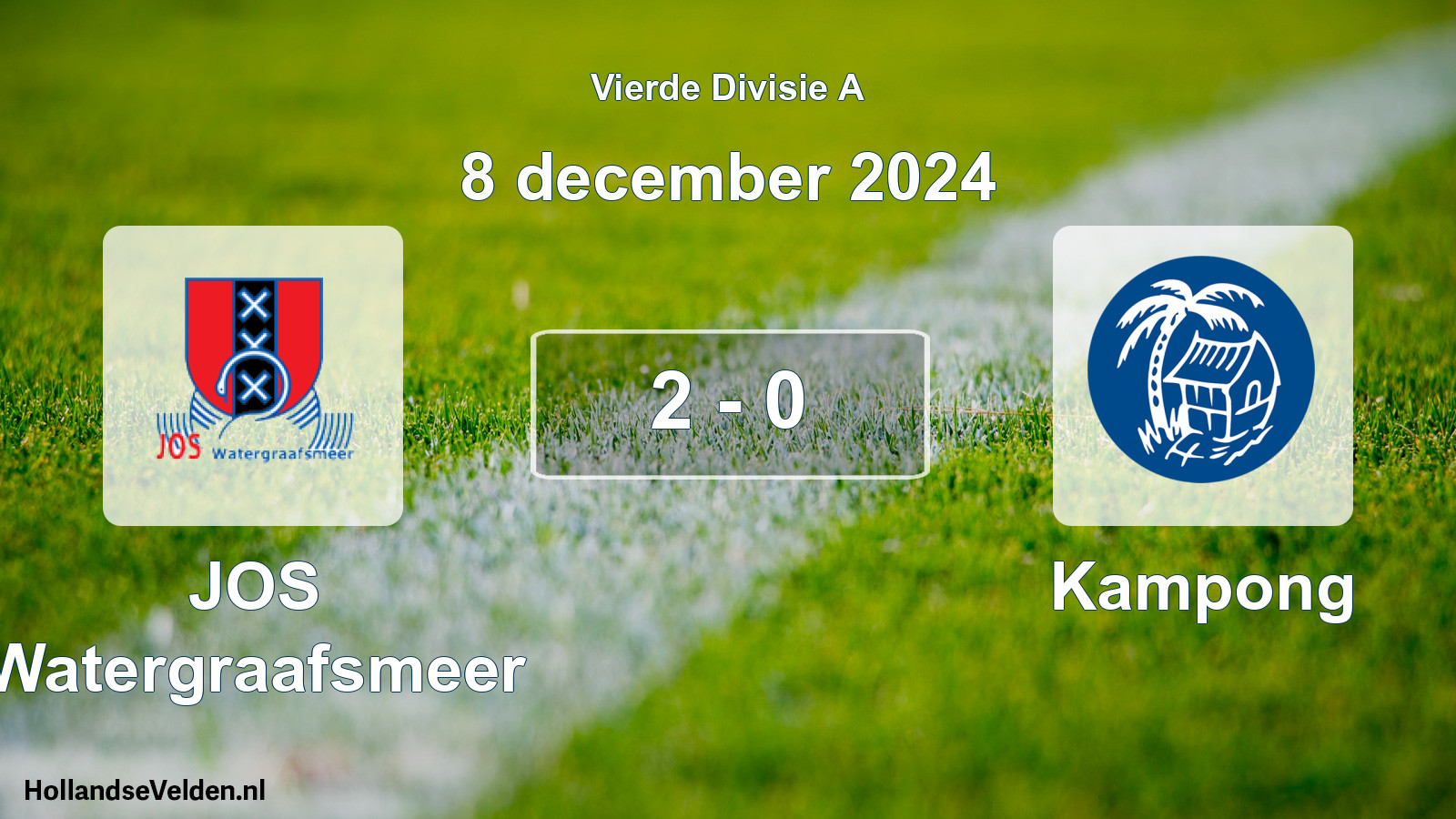 Gespeelde wedstrijd: JOS Watergraafsmeer - Kampong 2 - 0 (8 december 2024)