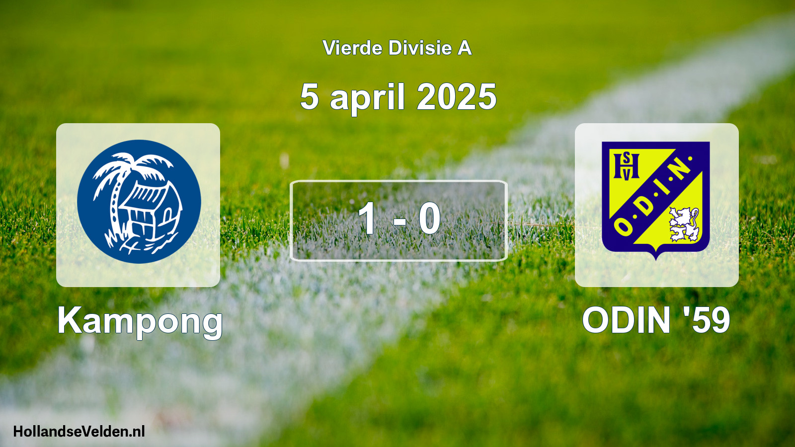 Gespeelde wedstrijd: Kampong - ODIN '59 1 - 0 (5 april 2025)