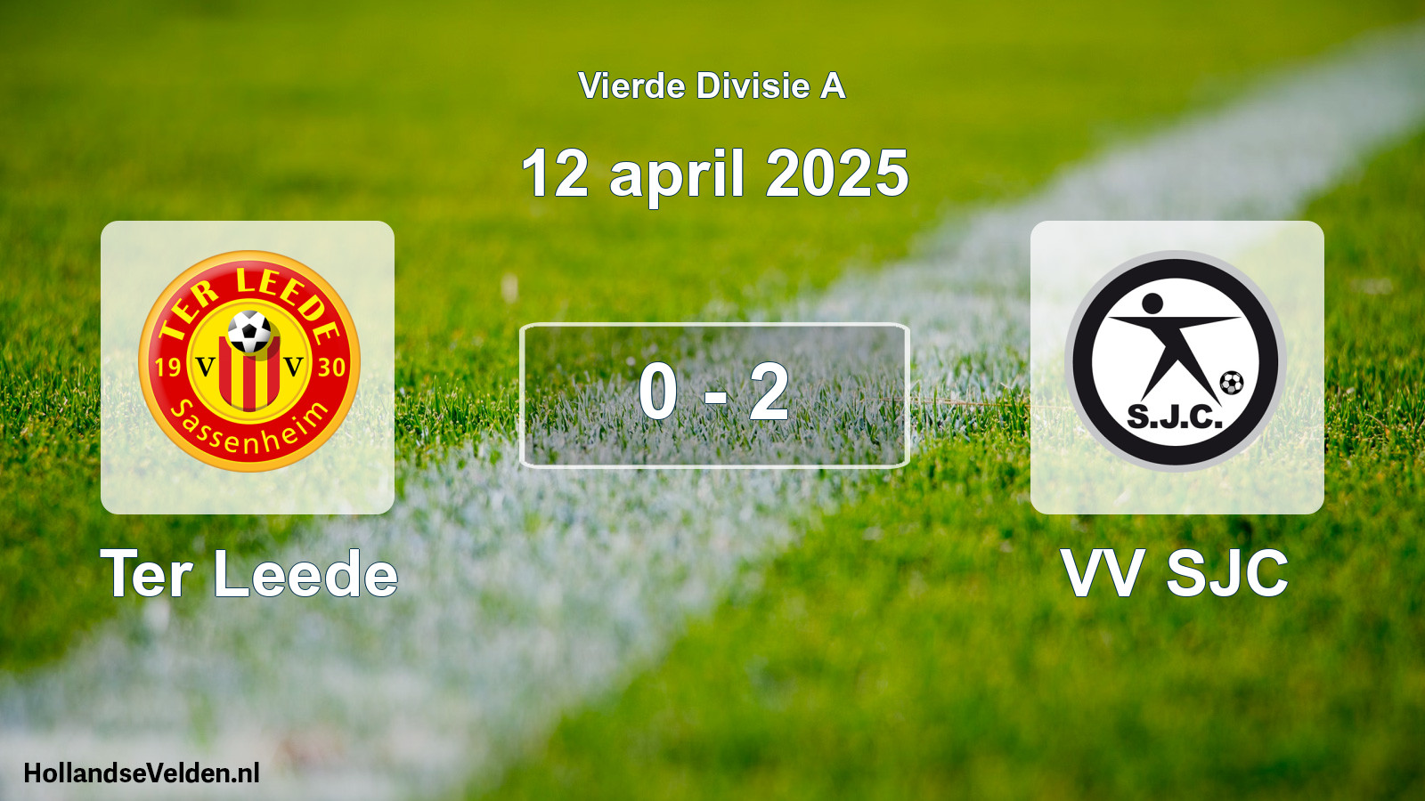 Gespeelde wedstrijd: Ter Leede - VV SJC 0 - 2 (12 april 2025)