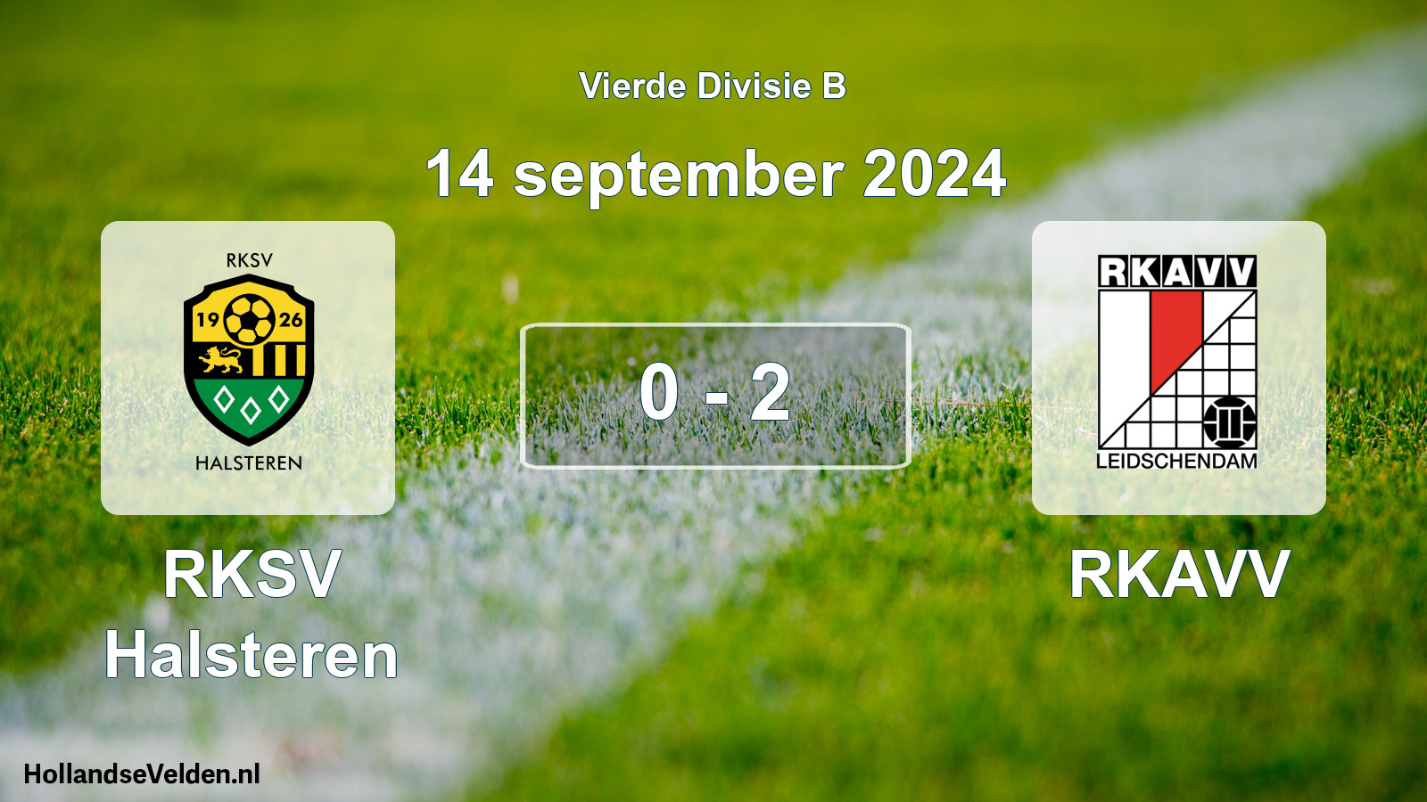Gespeelde wedstrijd: RKSV Halsteren - RKAVV 0 - 2 (14 september 2024)