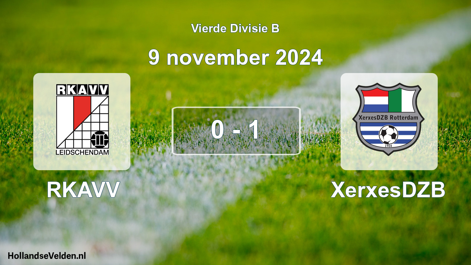 Gespeelde wedstrijd: RKAVV - XerxesDZB 0 - 1 (9 november 2024)