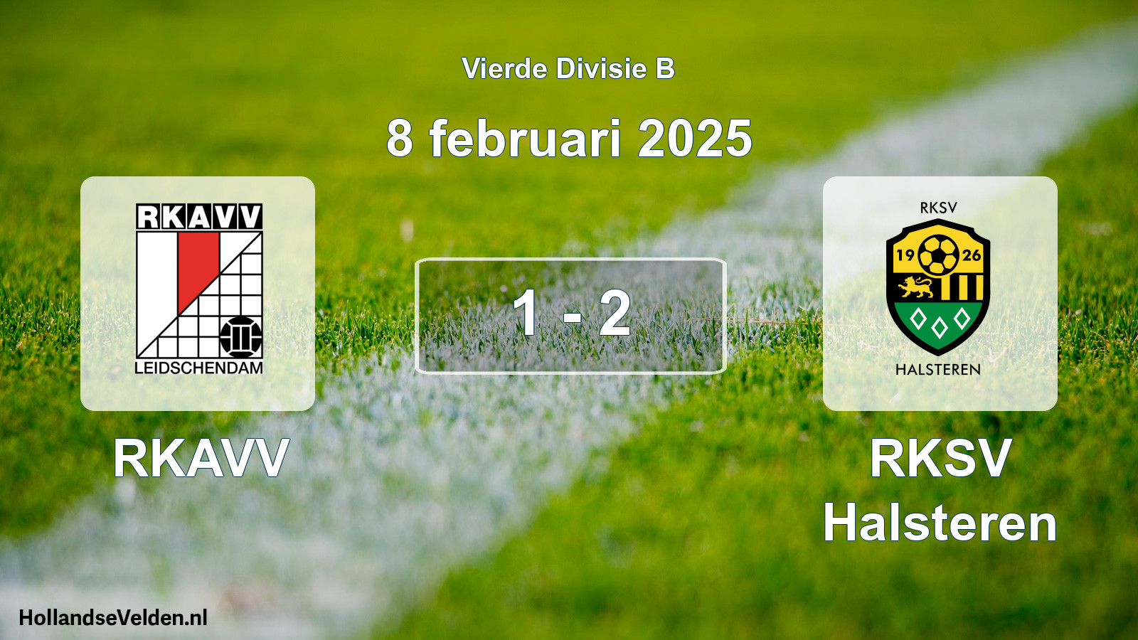 Gespeelde wedstrijd: RKAVV - RKSV Halsteren 1 - 2 (8 februari 2025)