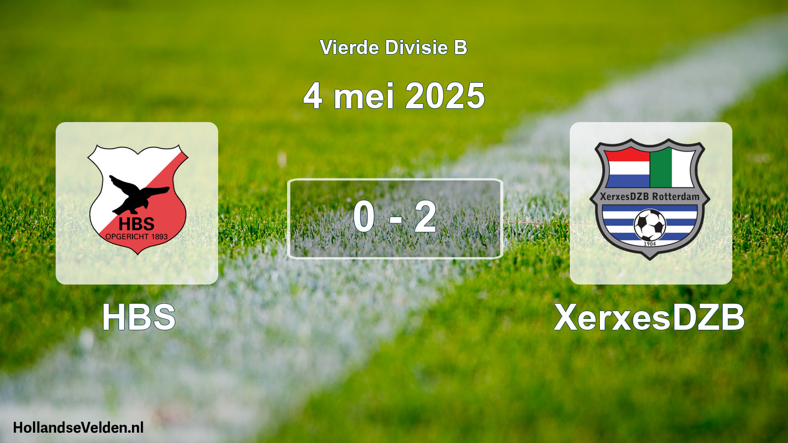 Gespeelde wedstrijd: HBS - XerxesDZB 0 - 2 (4 mei 2025)