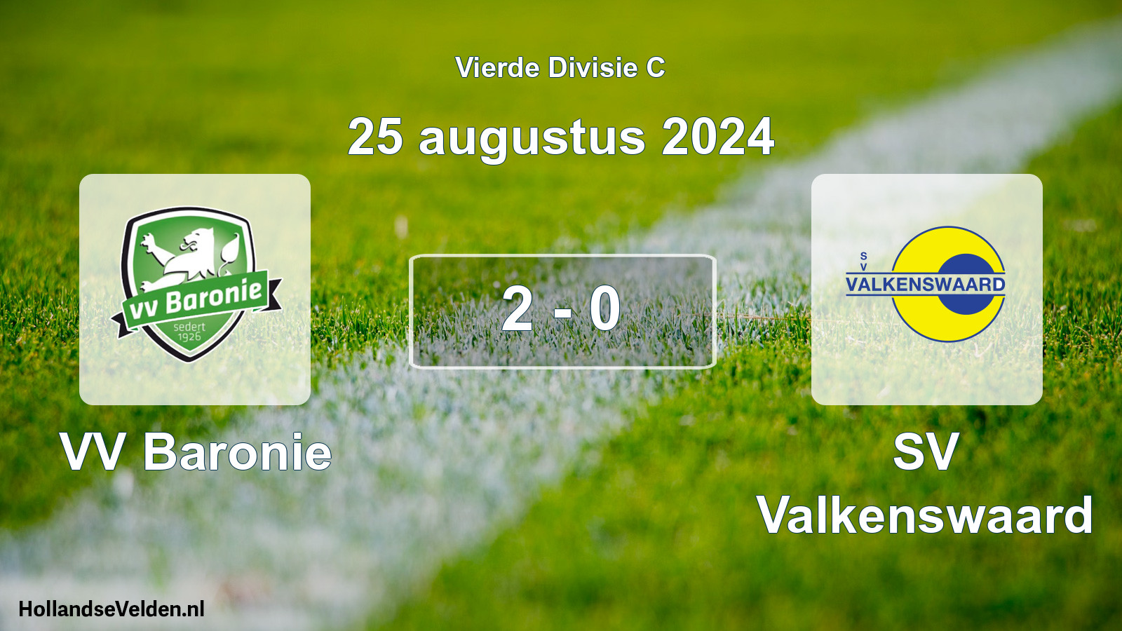 Gespeelde wedstrijd: VV Baronie - SV Valkenswaard 2 - 0 (25 augustus 2024)