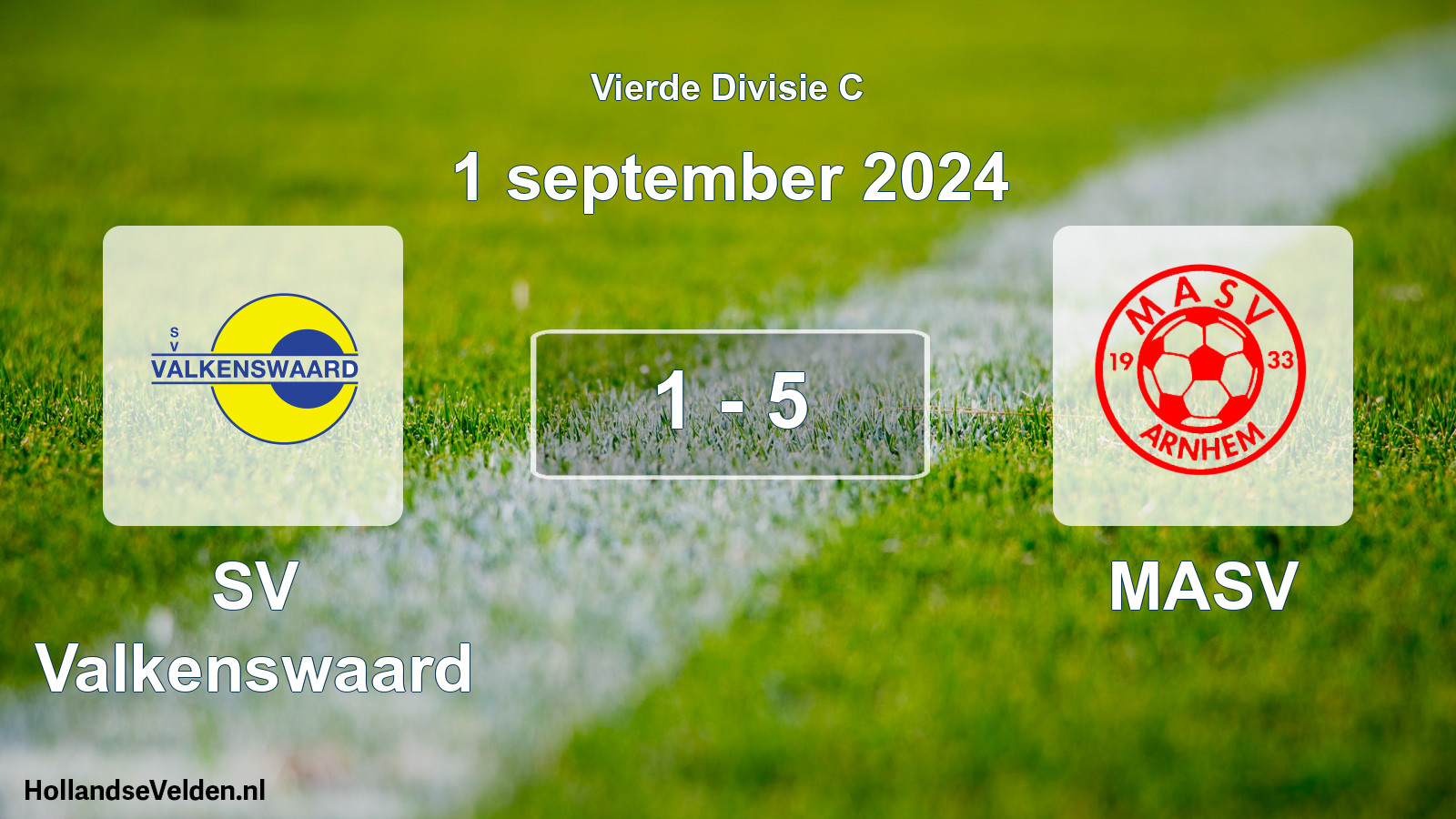Gespeelde wedstrijd: SV Valkenswaard - MASV 1 - 5 (1 september 2024)