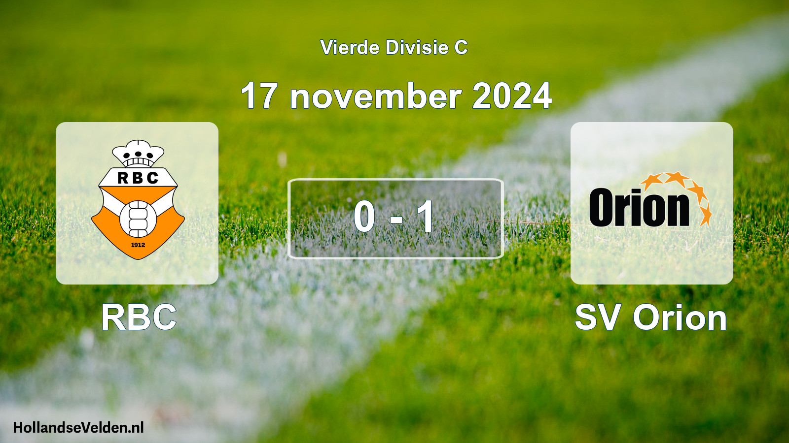 Gespeelde wedstrijd: RBC - SV Orion 0 - 1 (17 november 2024)
