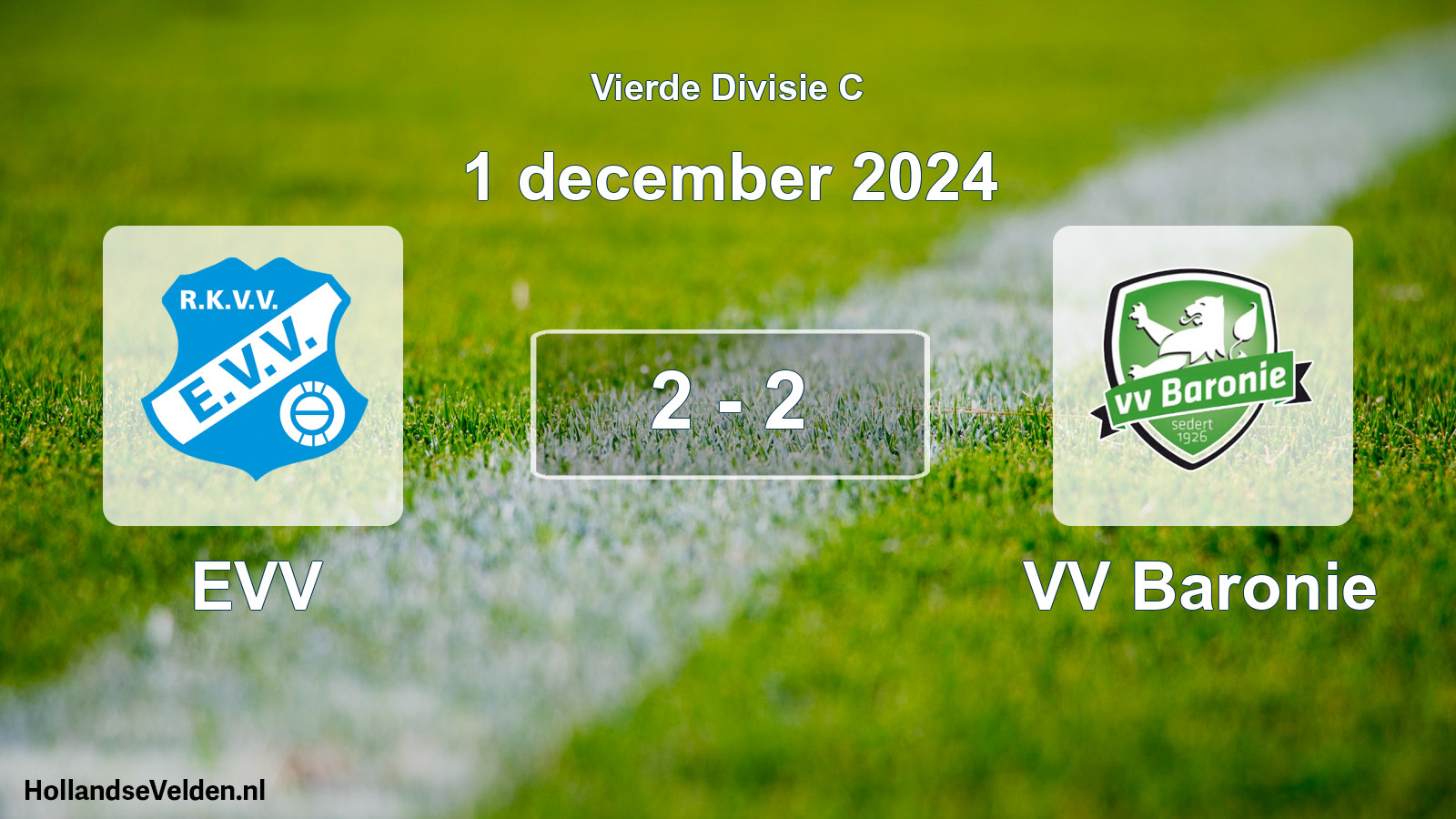 Gespeelde wedstrijd: EVV - VV Baronie 2 - 2 (1 december 2024)