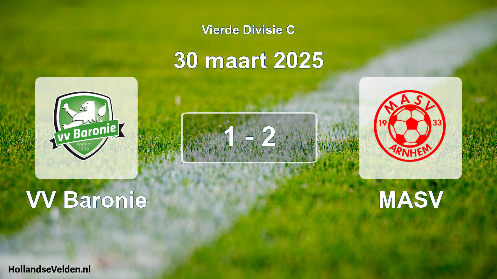 Gespeelde wedstrijd: VV Baronie - MASV 1 - 2 (30 maart 2025)