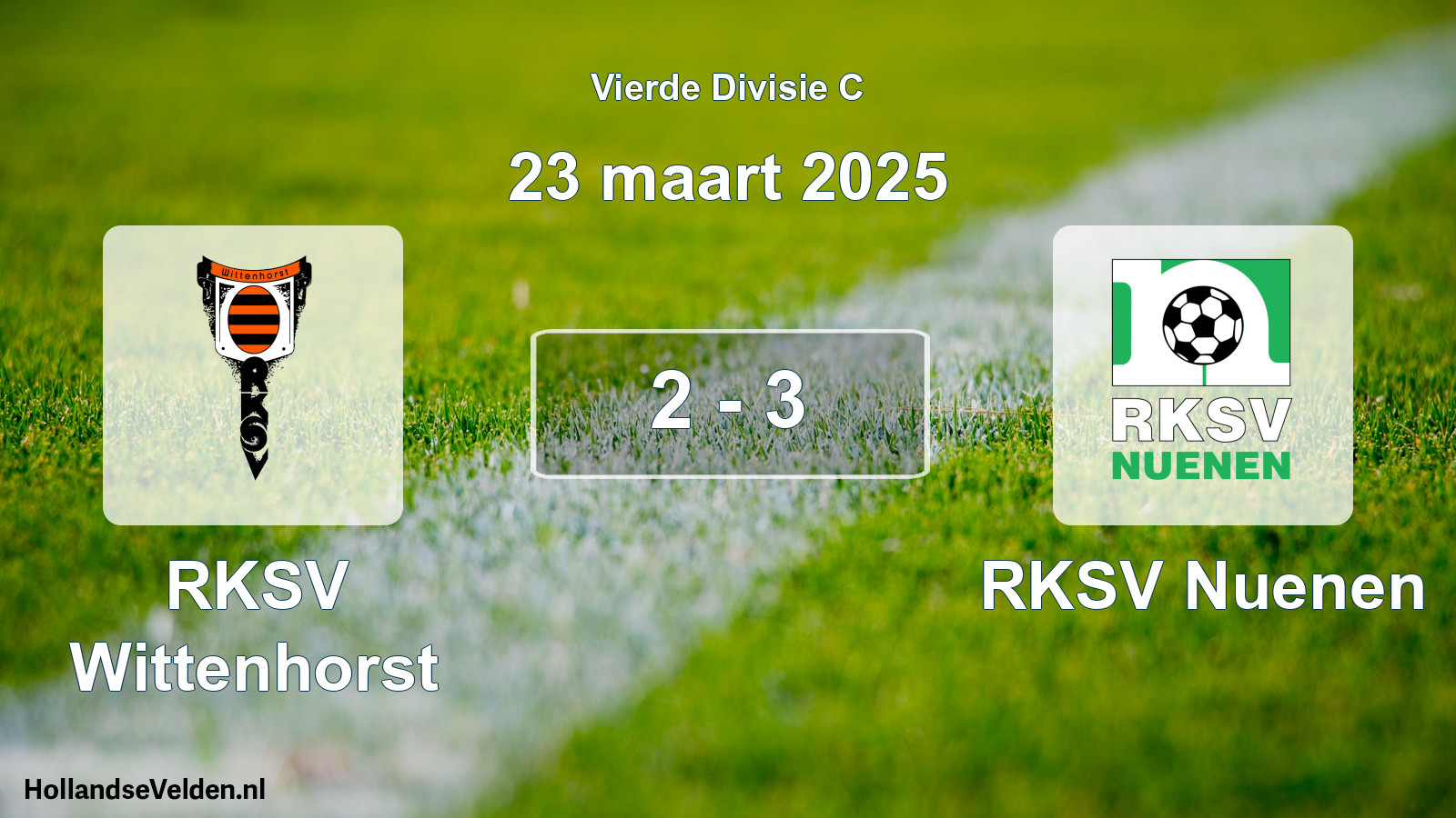 Gespeelde wedstrijd: RKSV Wittenhorst - RKSV Nuenen 2 - 3 (23 maart 2025)
