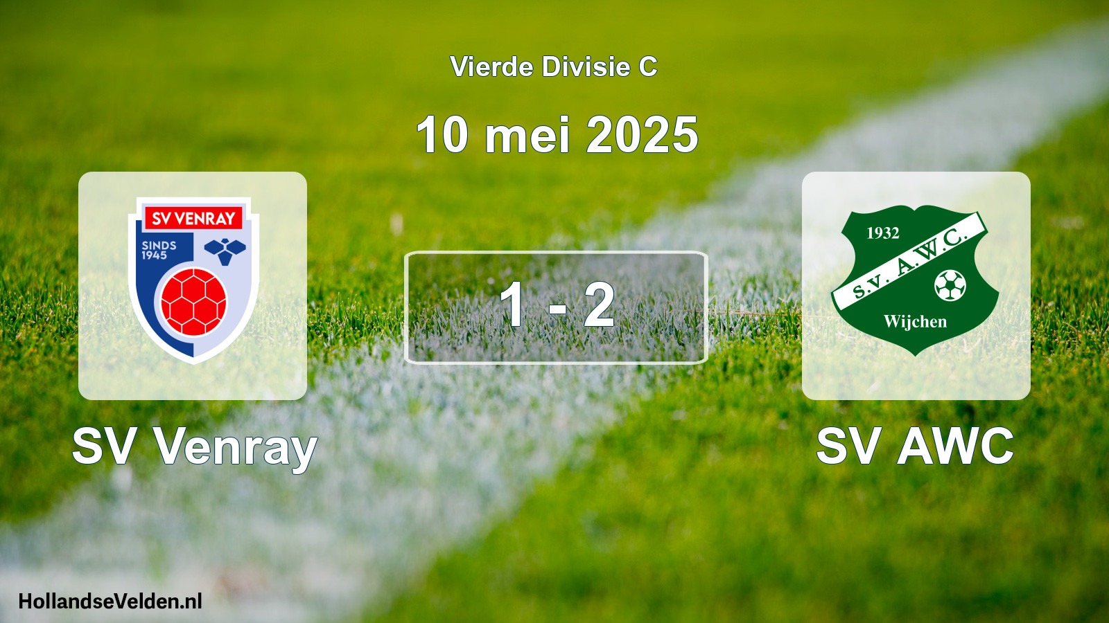 Gespeelde wedstrijd: SV Venray - SV AWC 1 - 2 (10 mei 2025)
