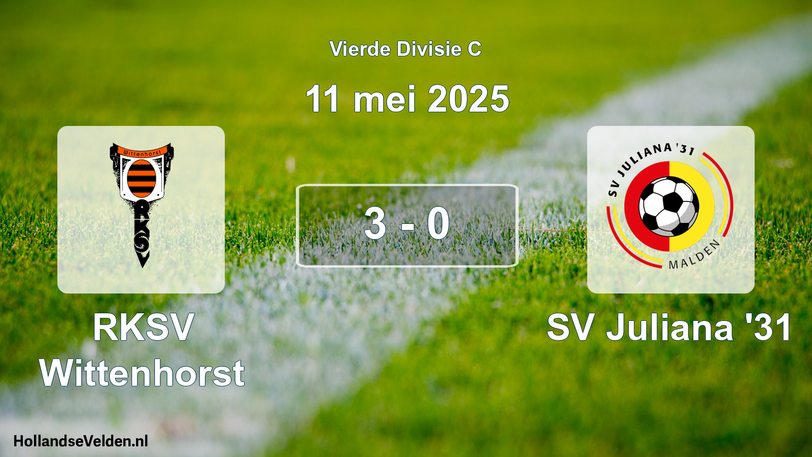 Gespeelde wedstrijd: RKSV Wittenhorst - SV Juliana '31 3 - 0 (11 mei 2025)