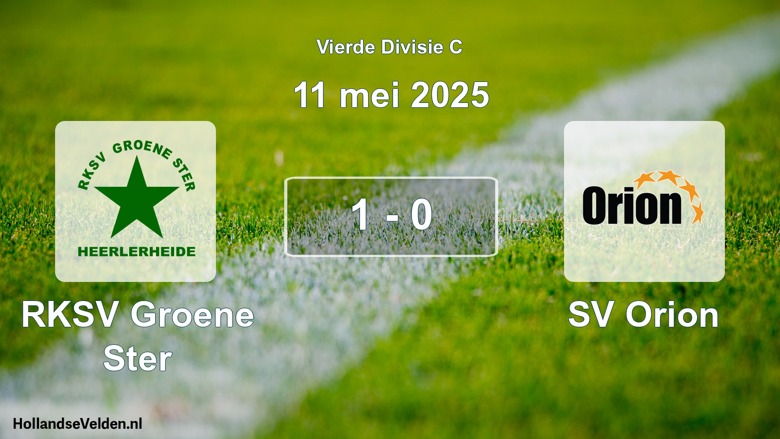 Gespeelde wedstrijd: RKSV Groene Ster - SV Orion 1 - 0 (11 mei 2025)