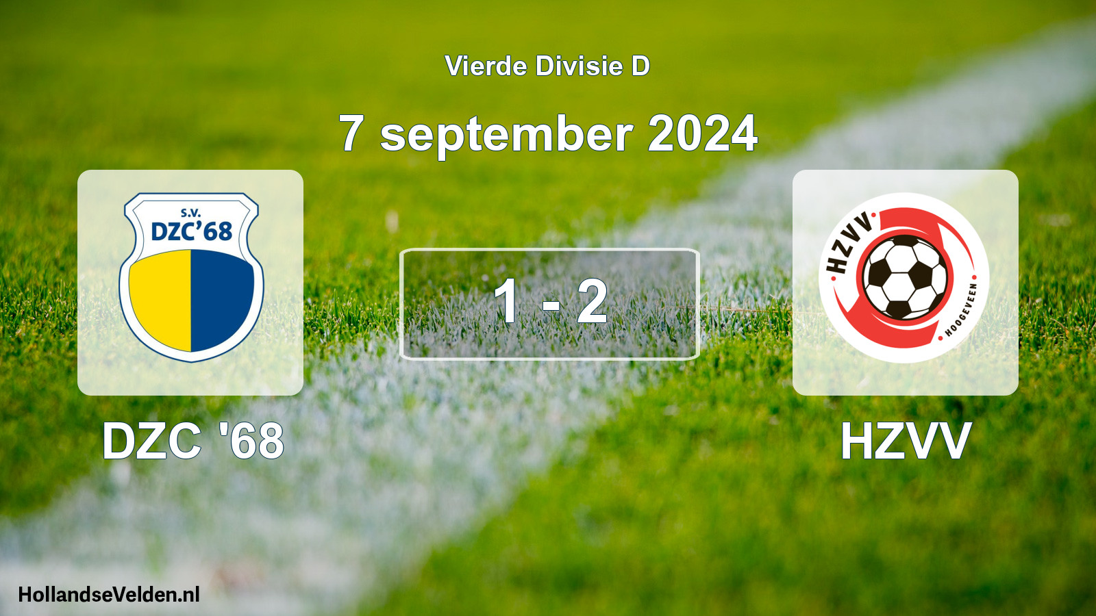 Gespeelde wedstrijd: DZC '68 - HZVV 1 - 2 (7 september 2024)