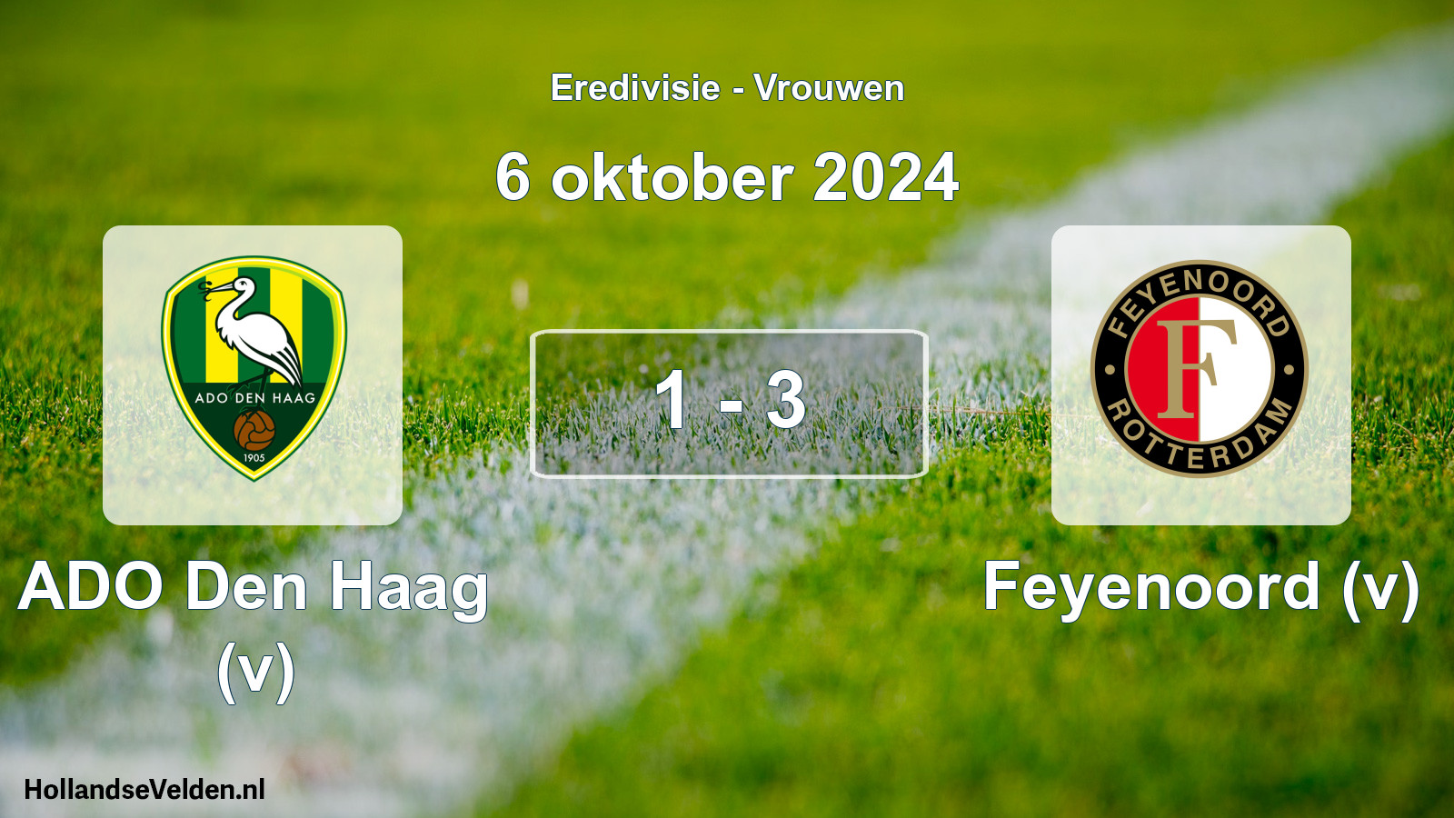 Gespeelde wedstrijd: ADO Den Haag (v) - Feyenoord (v) 1 - 3 (6 oktober 2024)