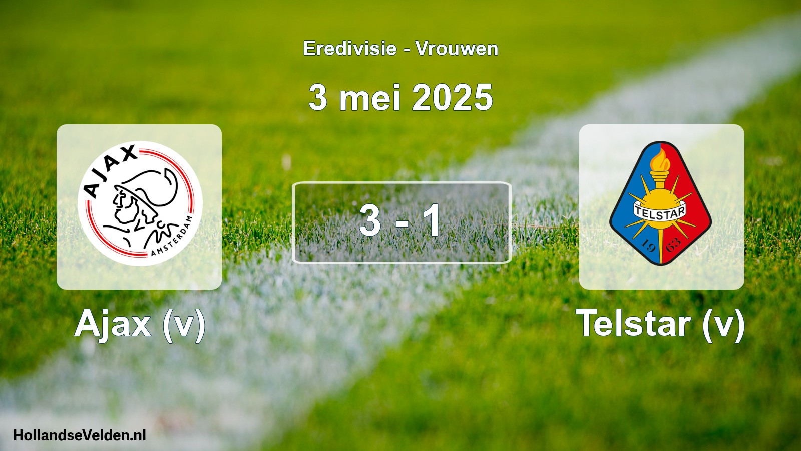 Gespeelde wedstrijd: Ajax (v) - Telstar (v) 3 - 1 (3 mei 2025)
