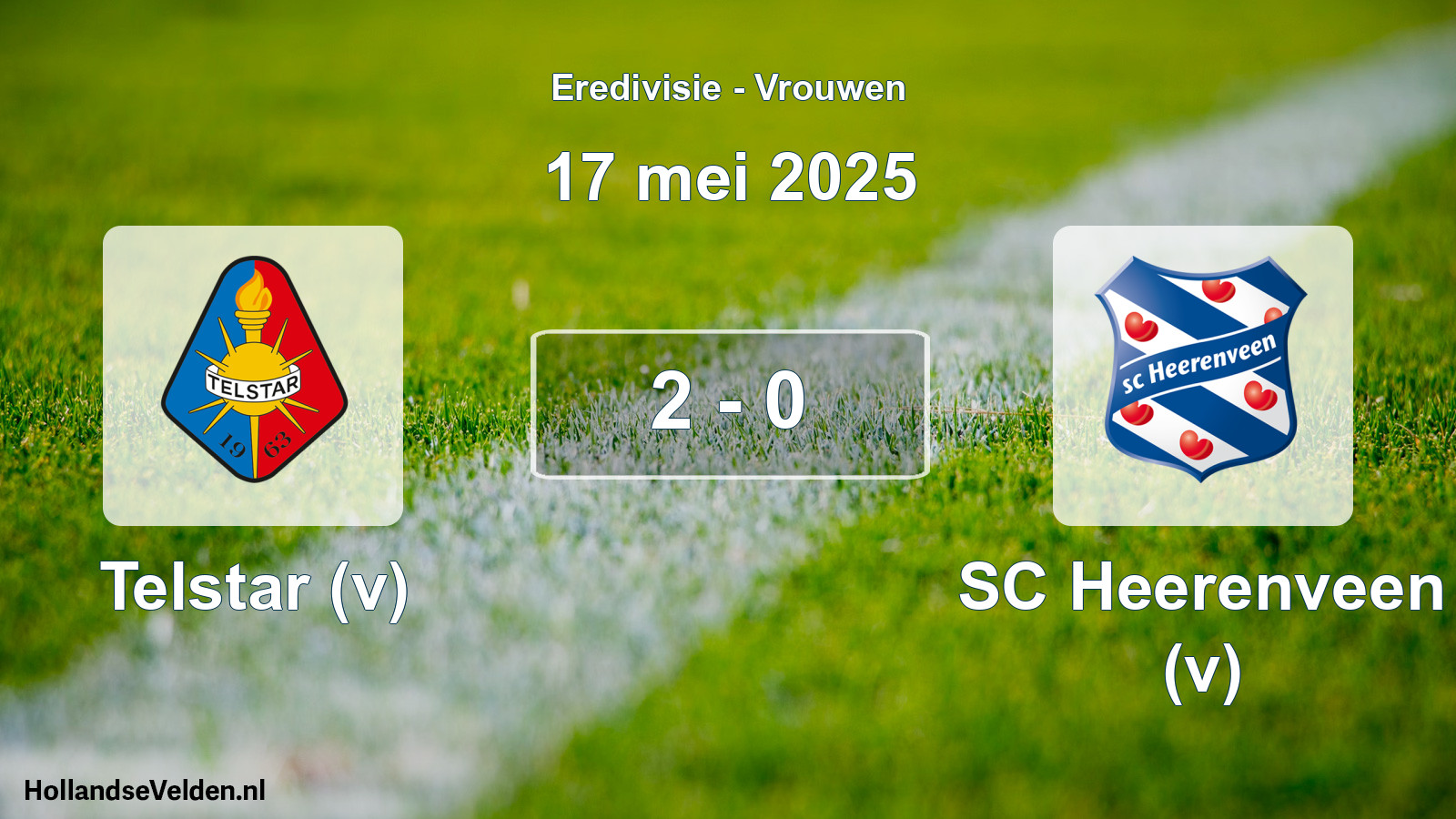 Gespeelde wedstrijd: Telstar (v) - SC Heerenveen (v) 2 - 0 (17 mei 2025)