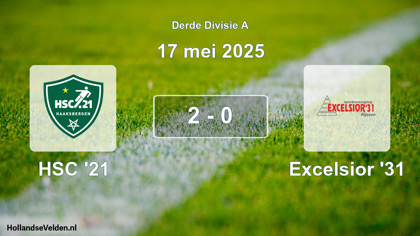 Gespeelde wedstrijd: HSC '21 - Excelsior '31 2 - 0 (17 mei 2025)