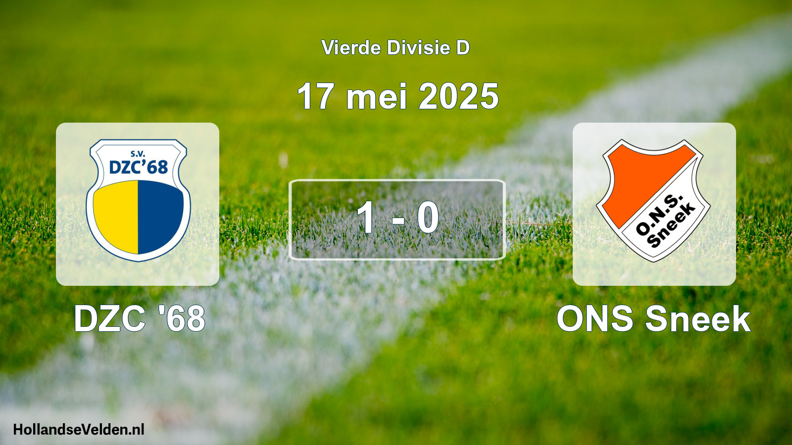 Gespeelde wedstrijd: DZC '68 - ONS Sneek 1 - 0 (17 mei 2025)