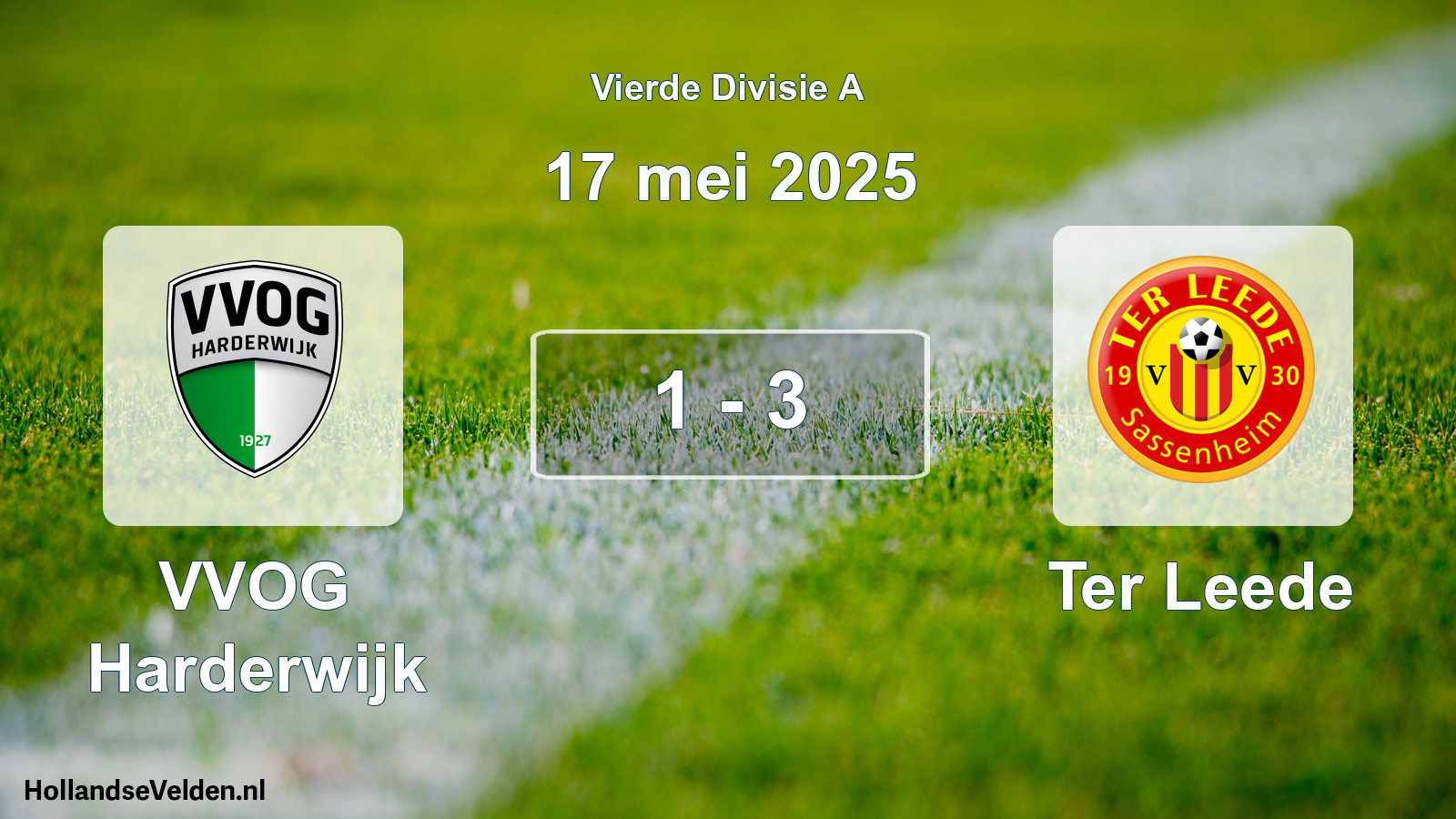 Gespeelde wedstrijd: VVOG Harderwijk - Ter Leede 1 - 3 (17 mei 2025)