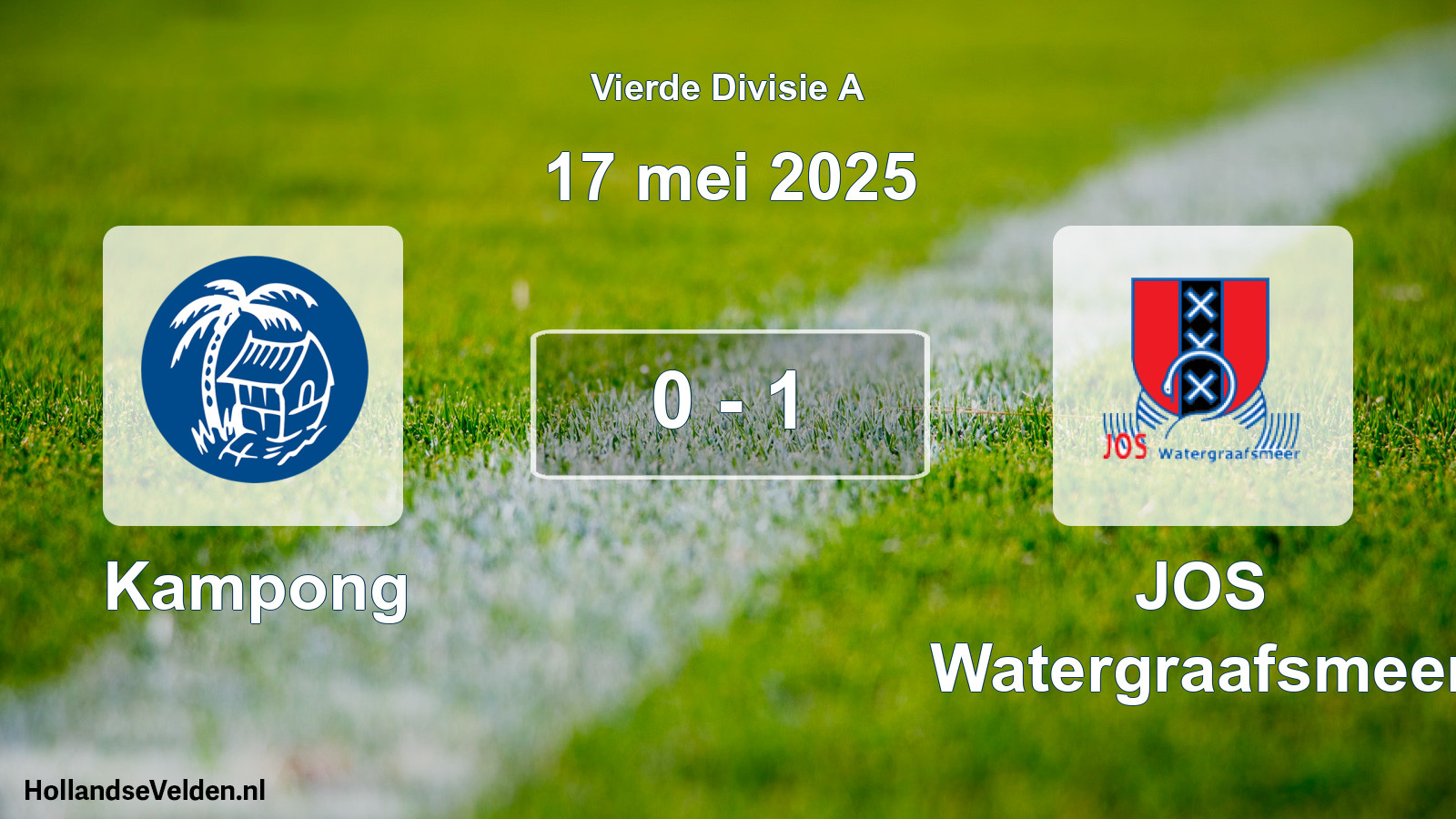 Gespeelde wedstrijd: Kampong - JOS Watergraafsmeer 0 - 1 (17 mei 2025)
