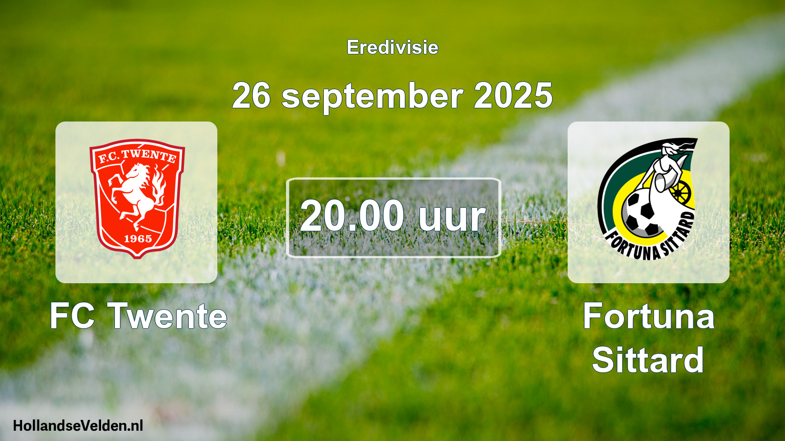 Geplande wedstrijd: FC Twente - Fortuna Sittard (26 september 2025)