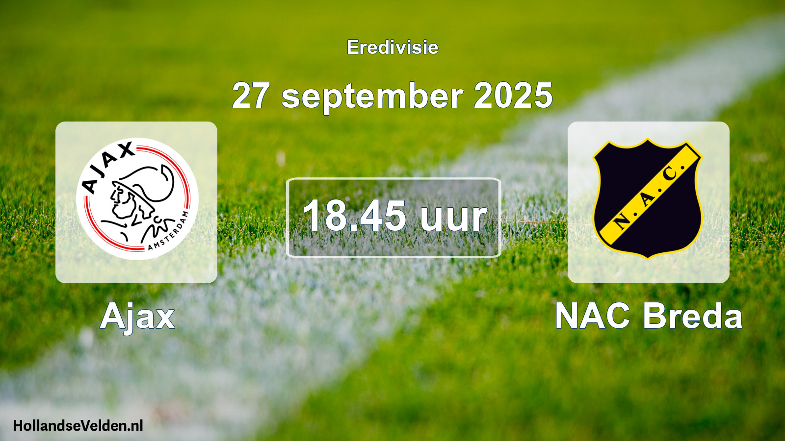 Geplande wedstrijd: Ajax - NAC Breda (27 september 2025)