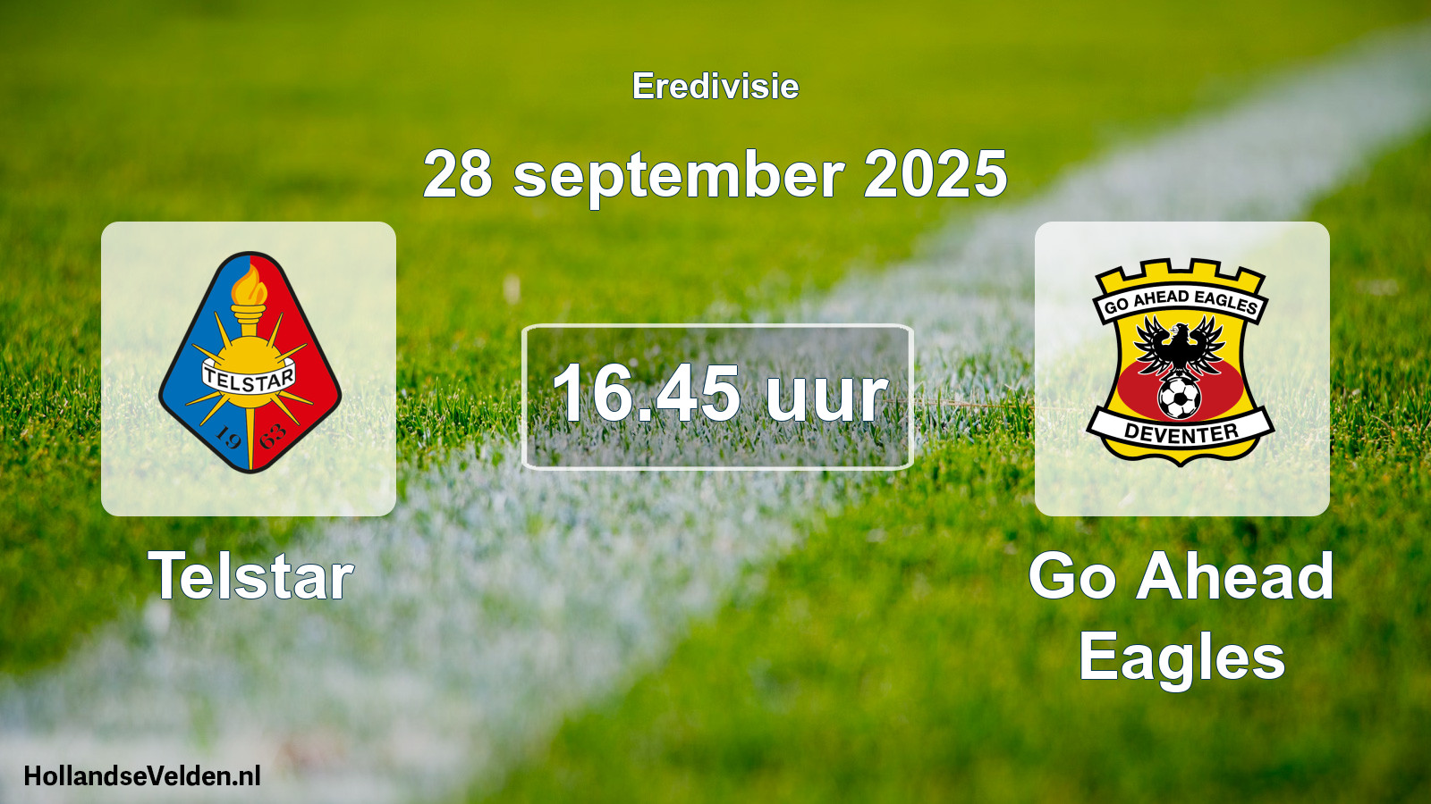 Geplande wedstrijd: Telstar - Go Ahead Eagles (28 september 2025)