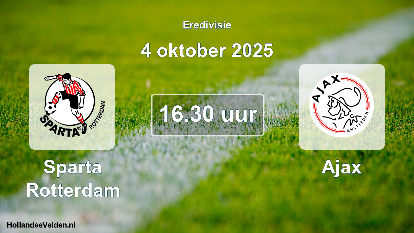 Geplande wedstrijd: Sparta Rotterdam - Ajax (4 oktober 2025)