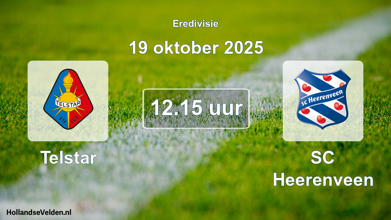 Geplande wedstrijd: Telstar - SC Heerenveen (19 oktober 2025)