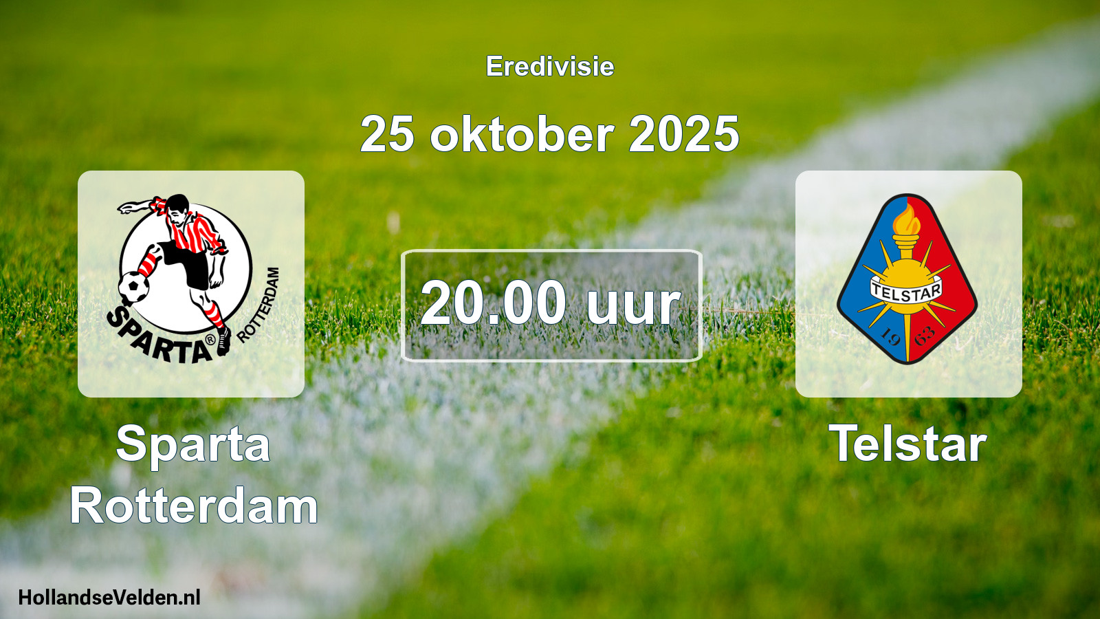 Geplande wedstrijd: Sparta Rotterdam - Telstar (25 oktober 2025)