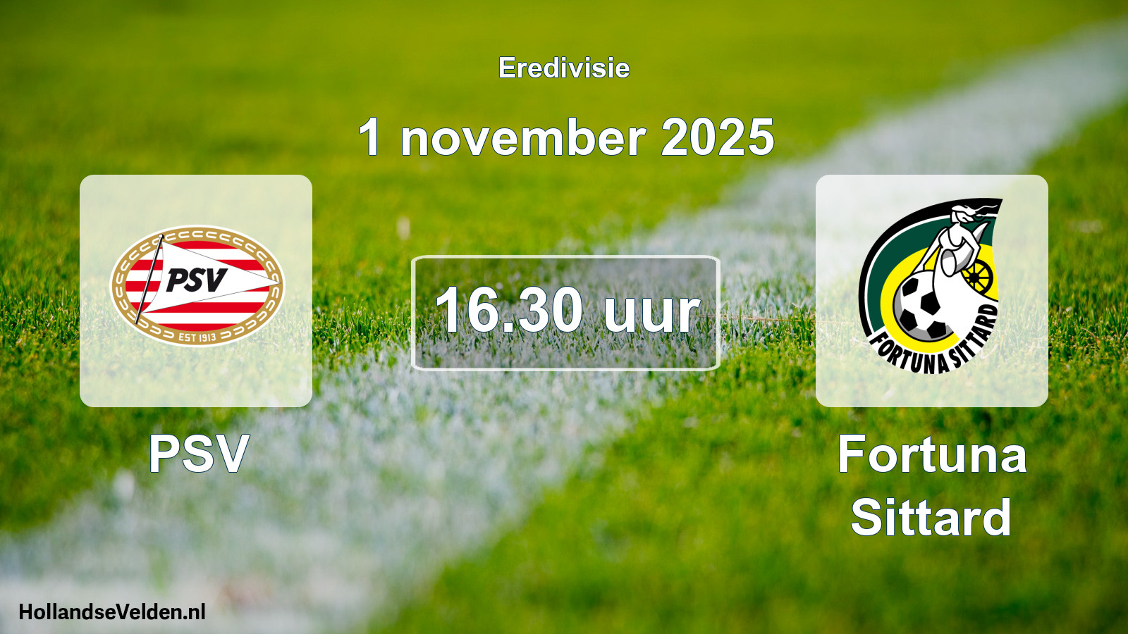 Geplande wedstrijd: PSV - Fortuna Sittard (1 november 2025)
