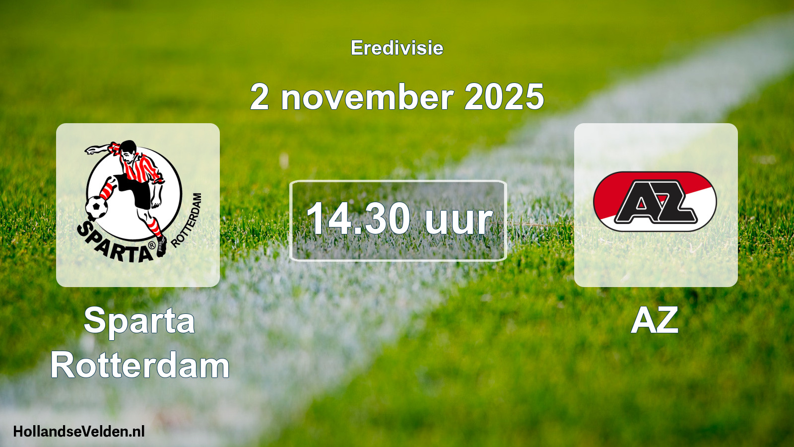 Geplande wedstrijd: Sparta Rotterdam - AZ (2 november 2025)