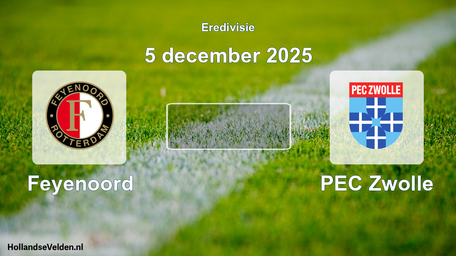Geplande wedstrijd: Feyenoord - PEC Zwolle (5 december 2025)