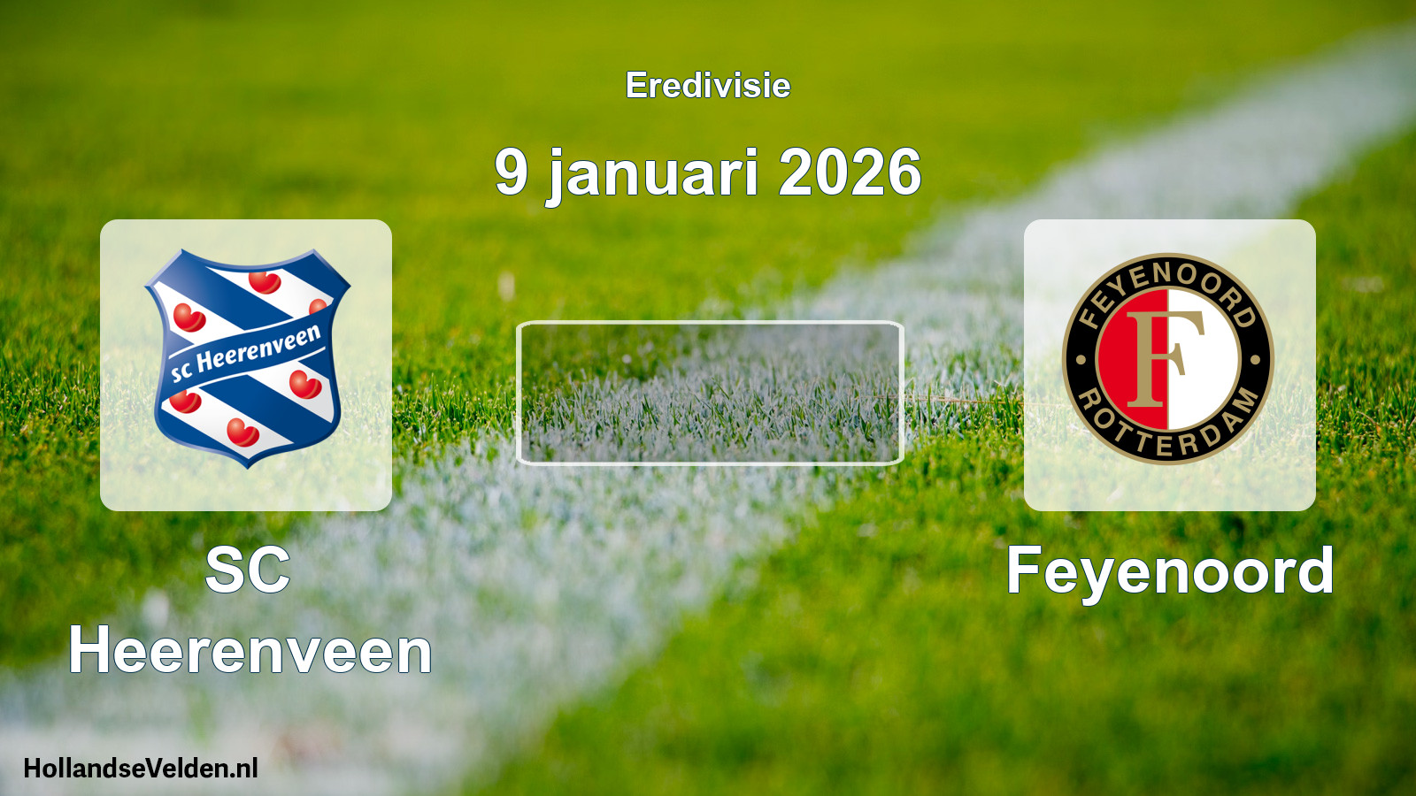 Geplande wedstrijd: SC Heerenveen - Feyenoord (9 januari 2026)
