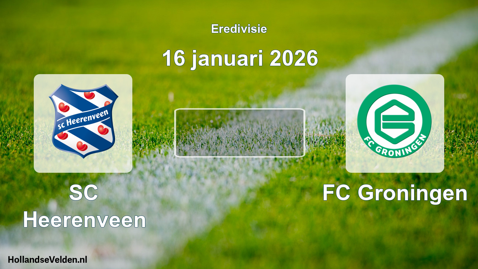 Geplande wedstrijd: SC Heerenveen - FC Groningen (16 januari 2026)