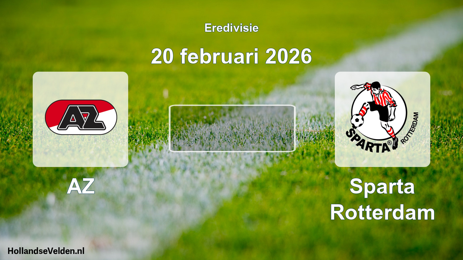 Geplande wedstrijd: AZ - Sparta Rotterdam (20 februari 2026)