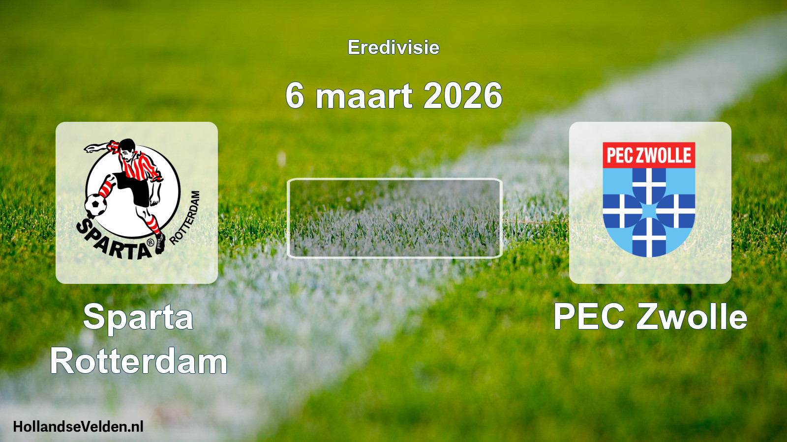 Geplande wedstrijd: Sparta Rotterdam - PEC Zwolle (6 maart 2026)