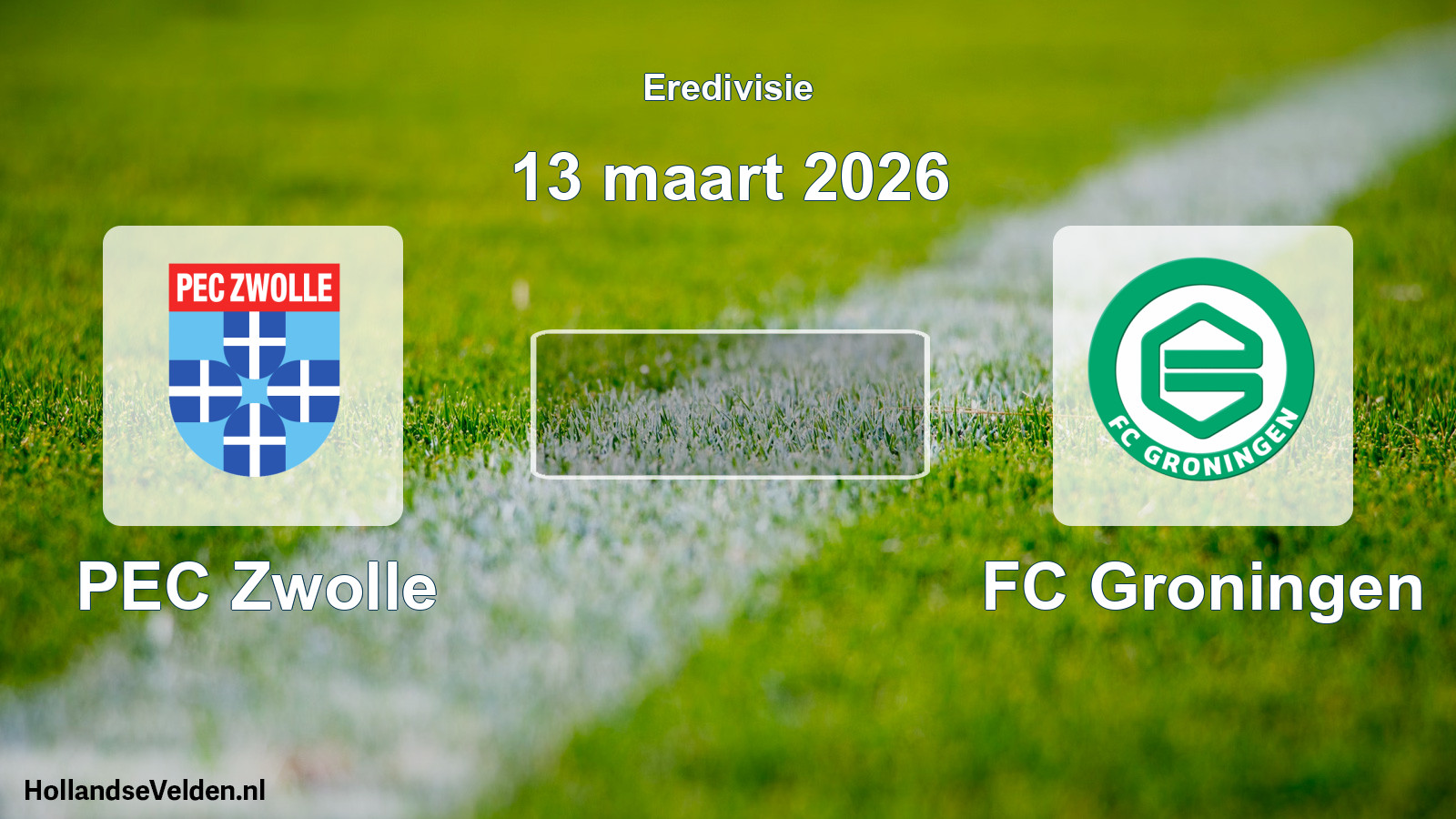 Geplande wedstrijd: PEC Zwolle - FC Groningen (13 maart 2026)