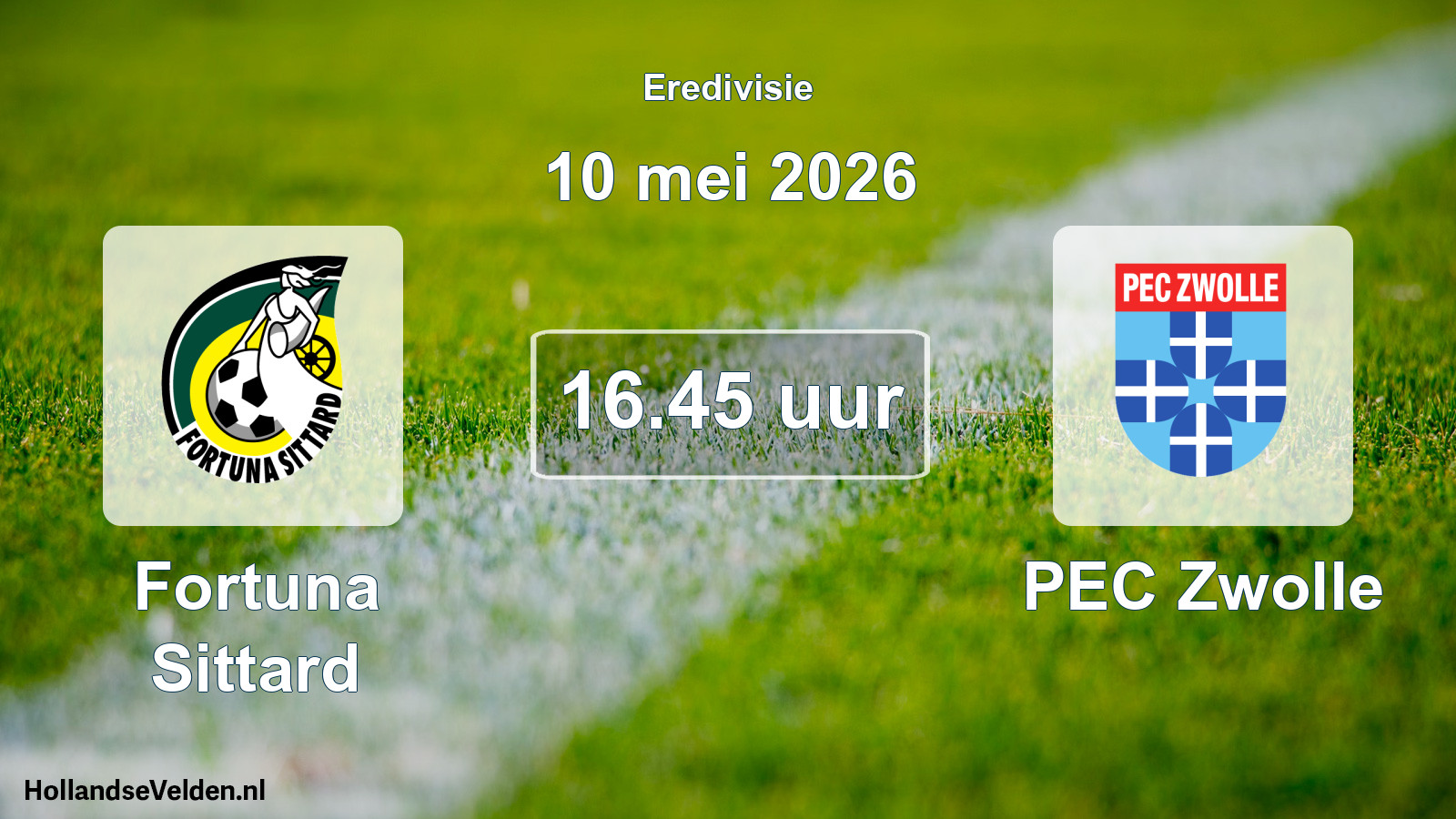 Geplande wedstrijd: Fortuna Sittard - PEC Zwolle (10 mei 2026)