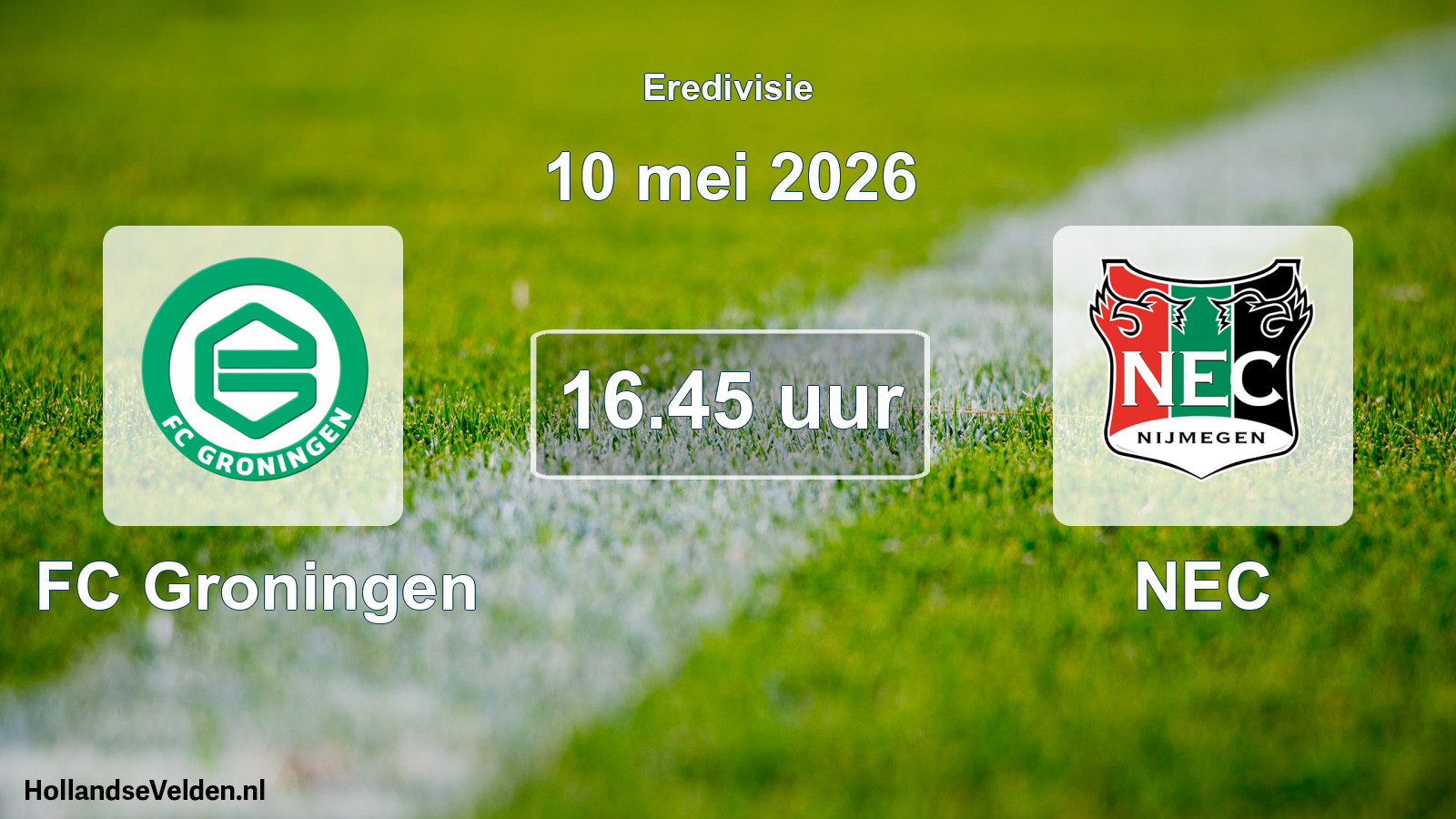 Geplande wedstrijd: FC Groningen - NEC (10 mei 2026)