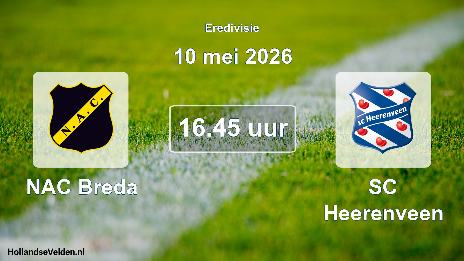 Geplande wedstrijd: NAC Breda - SC Heerenveen (10 mei 2026)