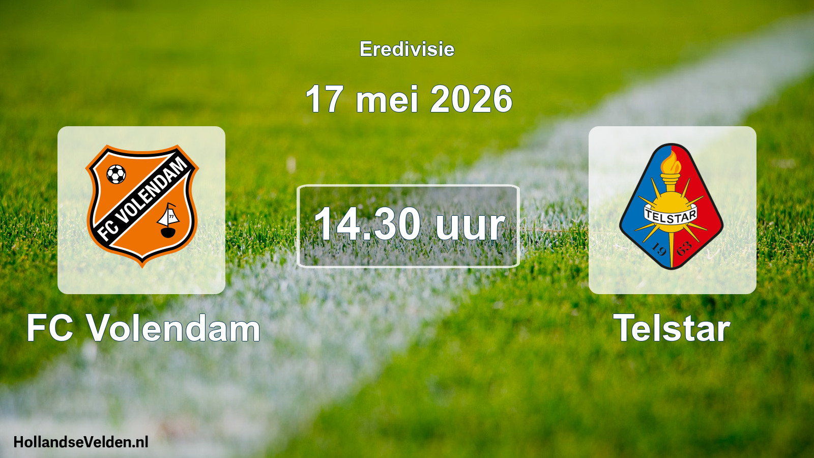 Geplande wedstrijd: FC Volendam - Telstar (17 mei 2026)