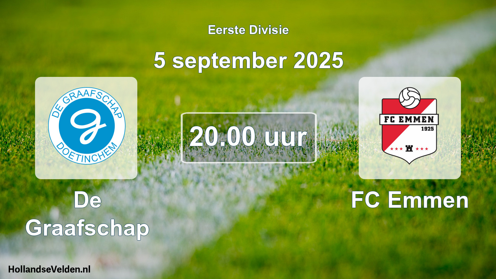 Geplande wedstrijd: De Graafschap - FC Emmen (5 september 2025)