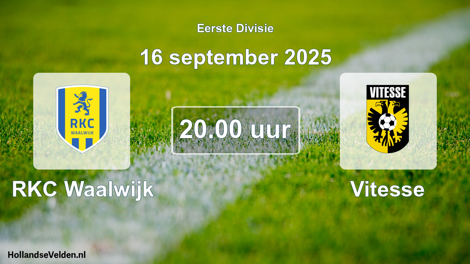Geplande wedstrijd: RKC Waalwijk - Vitesse (16 september 2025)