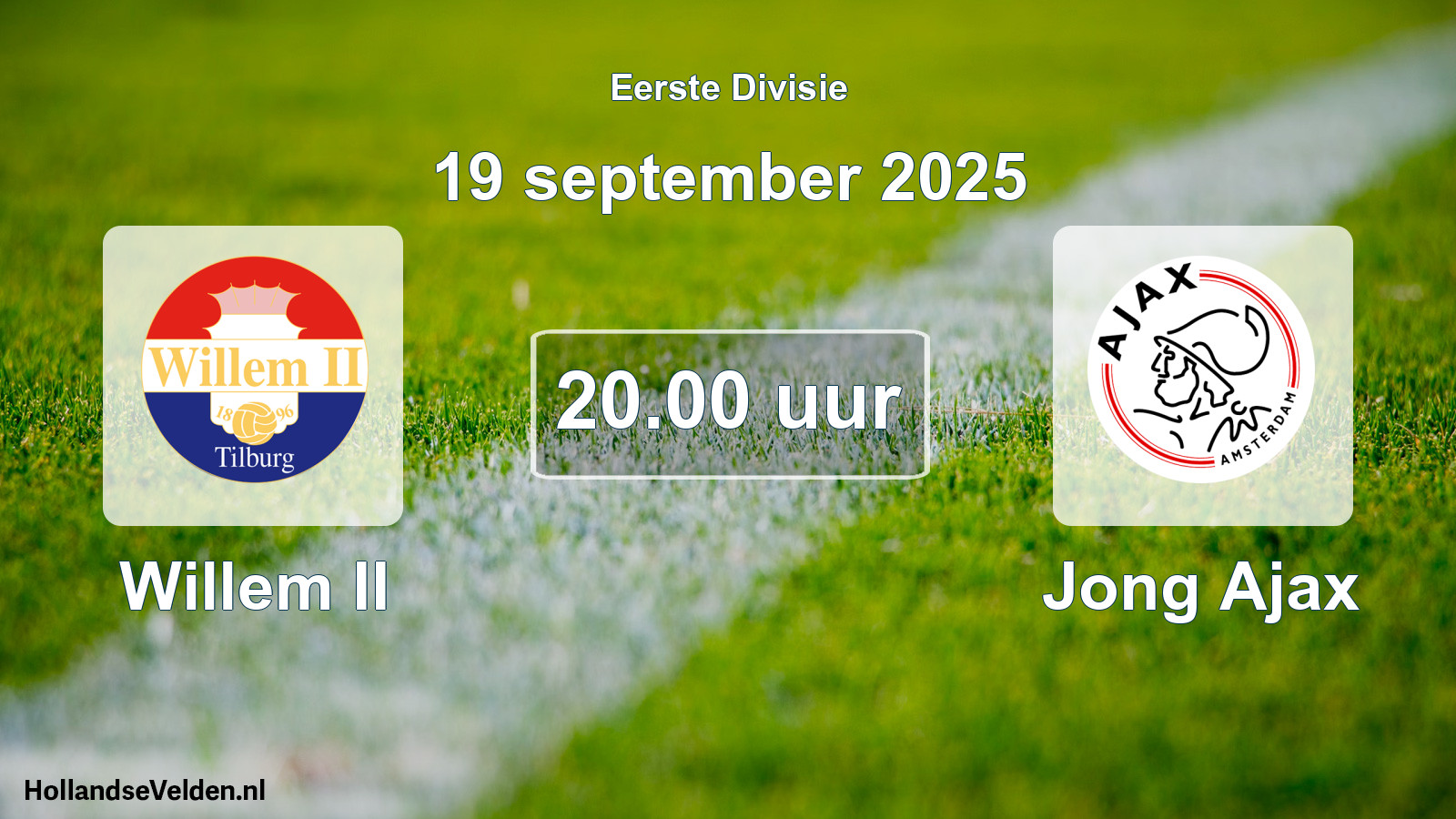 Geplande wedstrijd: Willem II - Jong Ajax (19 september 2025)