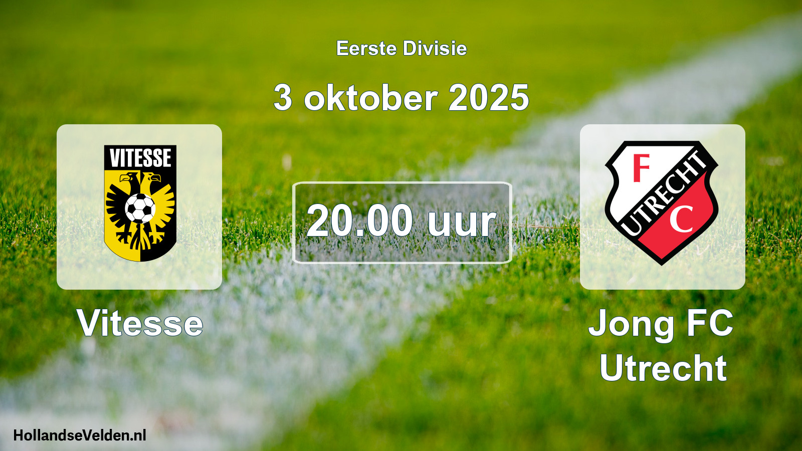 Geplande wedstrijd: Vitesse - Jong FC Utrecht (3 oktober 2025)